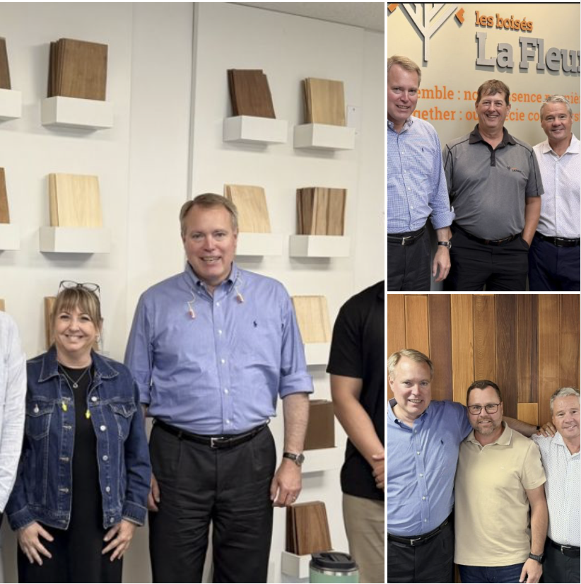 Besuch bei Partnern in Quebec – Gruppenfotos im Showroom